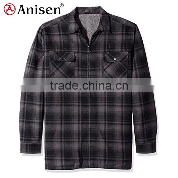 Wholesale Fleece Men Plaids Jacket Men Plaids Shirts photo-4