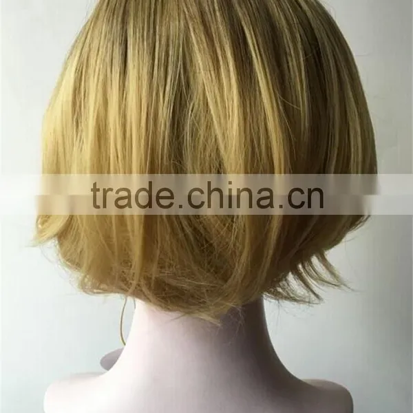 New Fashion Blonde Synthetic Hair Wig For Christmas Party Or Halloween Short Bob Wig For Woman photo-3