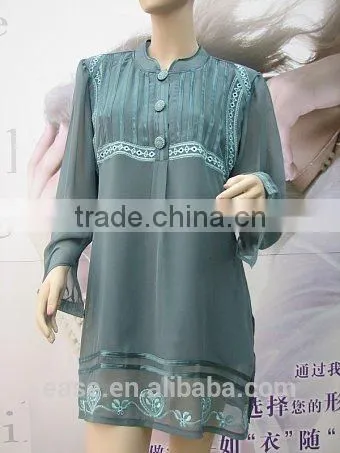 Lady Cotton Embroidery Blouse Skirt photo-4