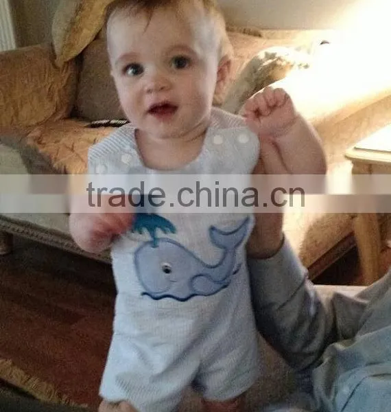 Baby Boy Shortall Newborn Boys Rompers Applique Boys Shirt photo-2