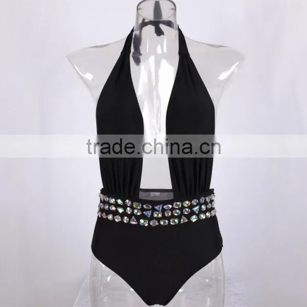 M881 Runwaylover2016 Ladies Sexy Diamond One Piece Bikini Swimwear photo-5