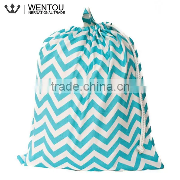 Monogramed Chevron Laundry Bag With Drawstring photo-3