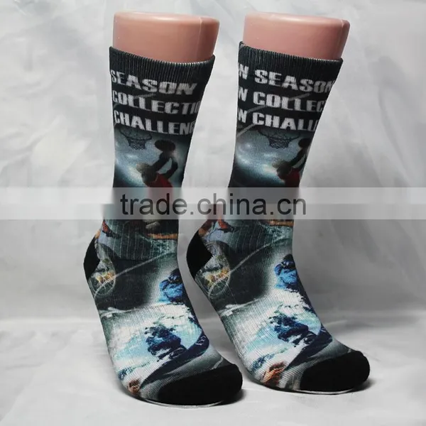 3d Digital Printed Custom Design Elite Basketball Crew Socks Terry Socks Factory photo-2