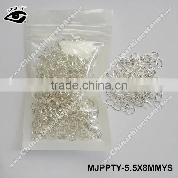 Nail Art Metal Stud 5.5x8mm Oval Silver Decorative Metal Studs for Nails photo-3