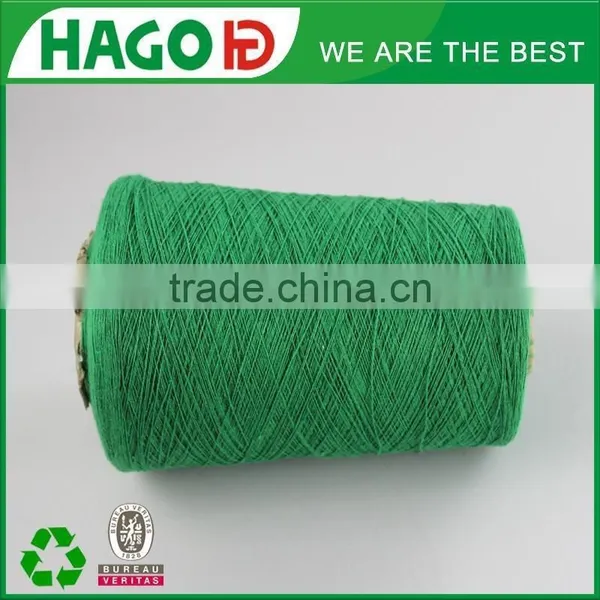 Good Quality Green Open End Recycled Cotton Blended Knitting Socks Yarn photo-2