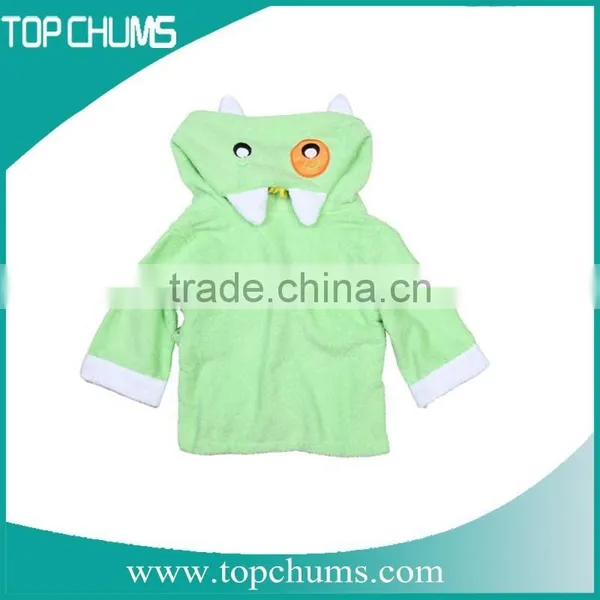 Wholesale Shark Hippo Frog 100% Cotton Coral Fleece Hooded Children Baby Kids Animal Bathrobe photo-2