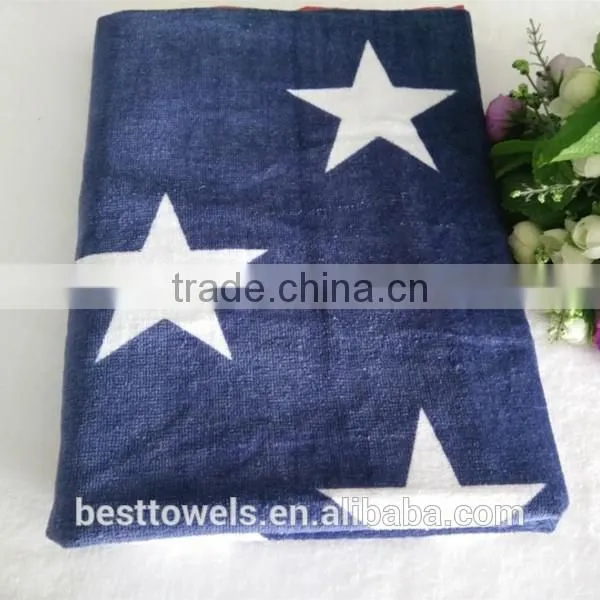 Terry Velour Reactive Printed Beach Towel