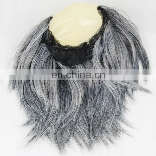 Old Man Grandpa Bald Baldy Patch Funny Party Wig photo-5