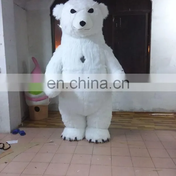 Super Funny Fur Inflatable Polar Bear Mascot Costume!!! photo-2