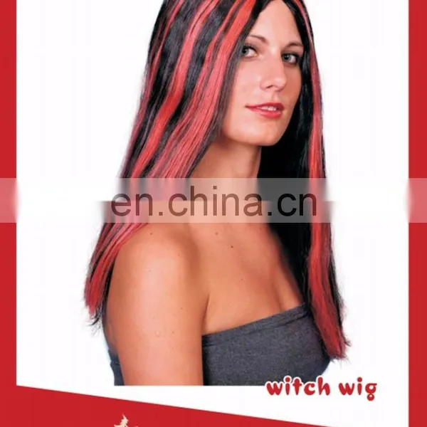 Long Mixed Color Hair Party Night Wig Hair With Full Lace Human Wig for Women photo-2