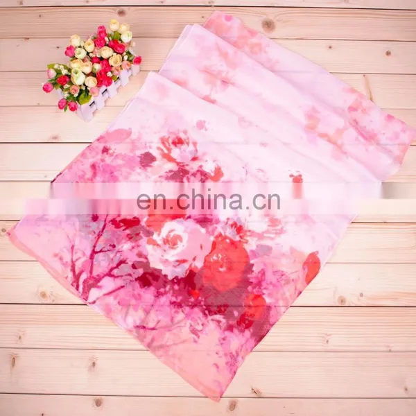 Wholesale China Mixed Color Silk Scarf Chiffon Georgette Scarves photo-4