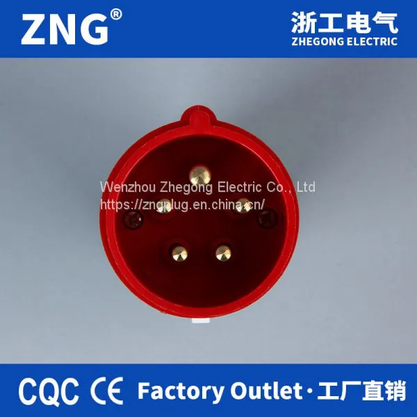 Three Phases 5 Pin 400V 32a Industrial Plug Ip44 photo-2
