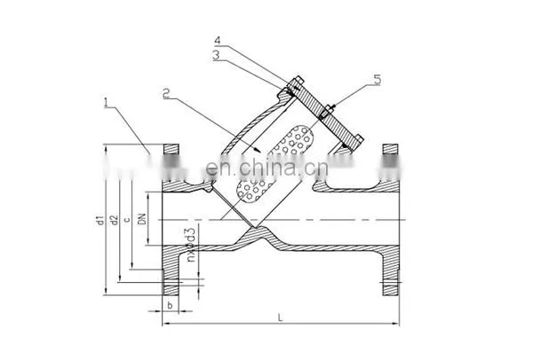 Bundor Cast Iron Y Type Strainer Ductile Iron GL41H DN150 Y-strainer photo-3