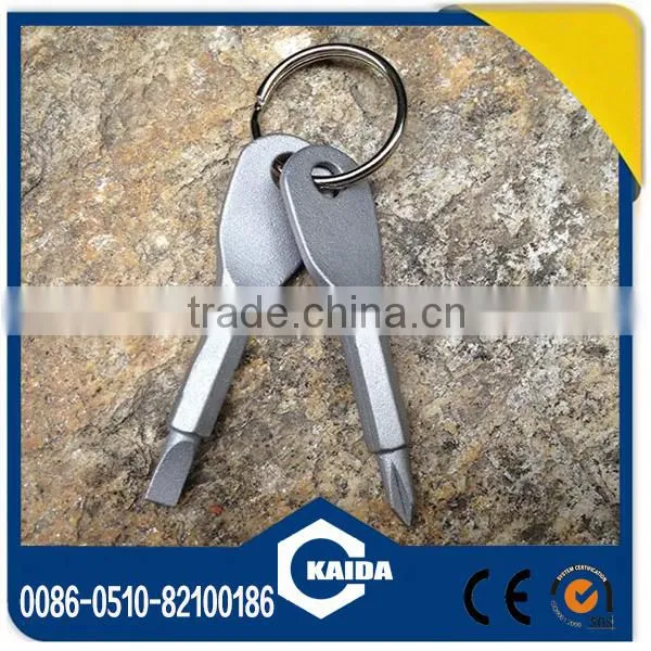 Mini Pocket Stainless Steel Outdoor Tool EDC Cross Combination Screwdriver With Keychain Key Ring photo-6