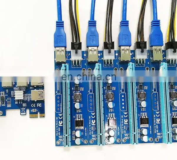 Pci-e To Pci-e Adapter 1 Turn 4 Pci-express Slot 1x To 16x Usb 3.0 Special Riser Card Extender Pcie Converter Pcie 1 To 4 photo-5