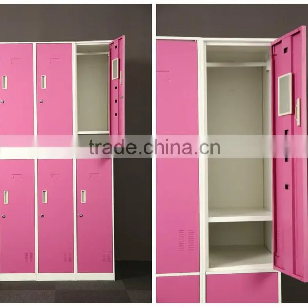 Color 6 Door Steel Cabinet 6 Tie Storage Locker School Customized Locker photo-4