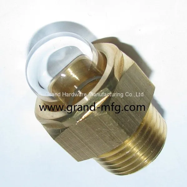 G Thread 3/8 INCH BSP Oil Sight Glass Brass Viewport Glass Window photo-5