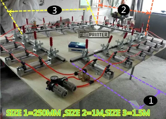 Pneumatic Stretchers for Screen Tensioning With Individual Clamps photo-5