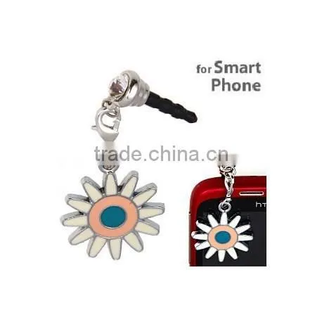Customized Hand Enamel Mobile Phone Stainless Steel Anti Dust Plug Jewelry photo-3