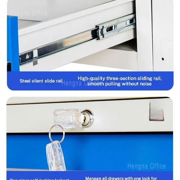 Anti-Corrosion Industrial Worktable for Heavy Duty Metalworking, Powder Coated Steel Workbench With Integrated Tool Rack and Cabinet, Best Selling photo-3