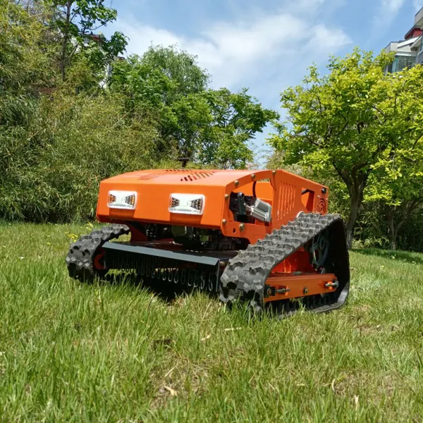 Automatic Lawn Mowers Lightweight & Portable, Remote Height Adjustment, Track Chassis for Parks Vigorun VTC550