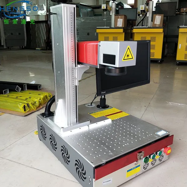 Metal Portable Deep Engraving Equipment Printing MOPA Fiber Laser Marking HengSo Machine photo-5