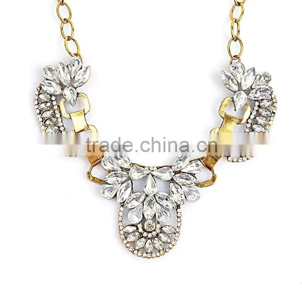 Hot Sale Female Gold Jewelry Necklaces With Shining Rhinestone photo-5
