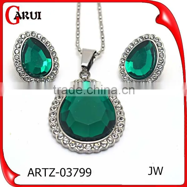 Charm Big Different Color Rhinestone Fashion Jewelry Set photo-5