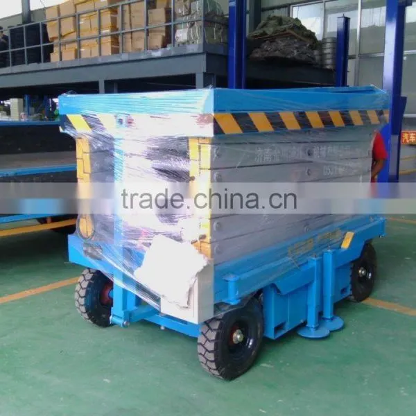 Four Wheels Mobile /battery Powered /outdoor Scissor Lift Platform photo-3