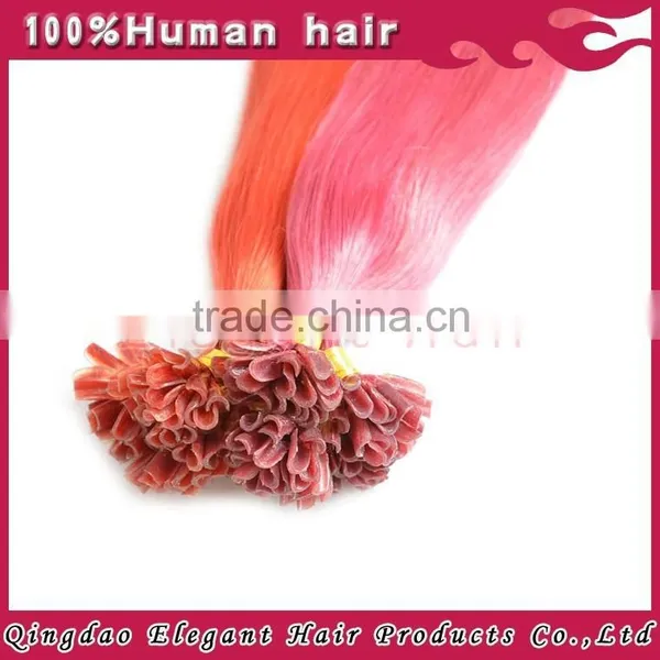 Qingdao Elegant Top Quality Brazilian U Tip Hair Extension,various Color Hair Extension Wholesale photo-6