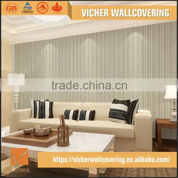 PVC Material Latest Design Vinyl 3D Wall Paper Of China Wallpaper Factory