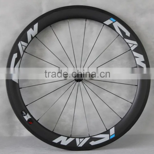 56mm Clincher Carbon Bicycle Wheels 27mm Width Road Bike Wheelset R13 Hubs Sapim CX-Ray Spokes 56C photo-5