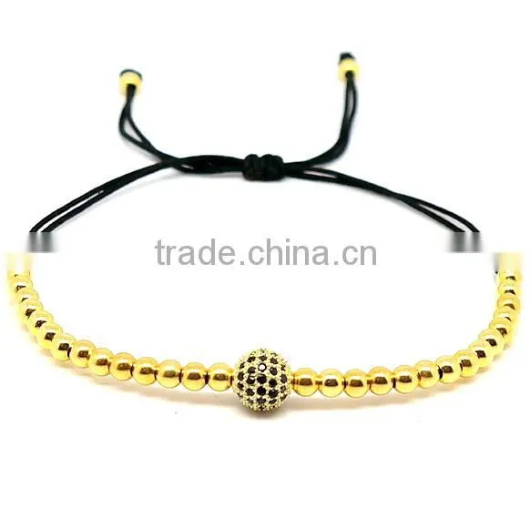 2016 Wholesale Fashion Gold Handmade Beaded Bracelet Wrap Bracelet