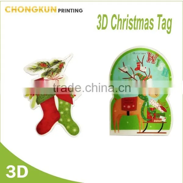 2016 Lenticular Tag of Christmas Decoration Items