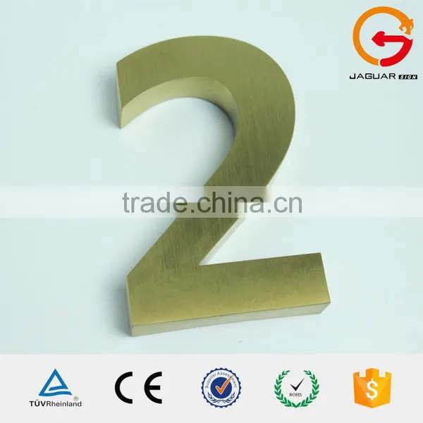 Factory Sell Outdoor Custom Waterproof Brushed Stainless Steel 3d House Number photo-3