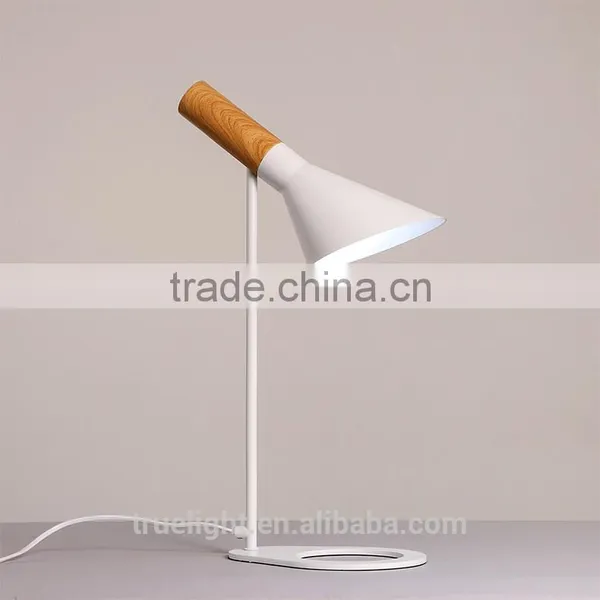 Wooden+steel E27*1 Table Lamp, Bedroom /study Small Desk Light , photo-3