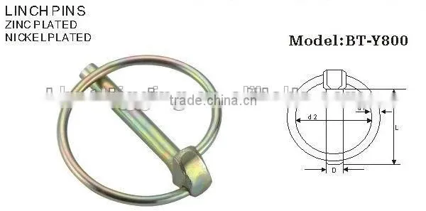 ISO 9001-2008 OEM High Precision Nickel Plated Safety Linch Pin Lynch Pin Wire Lock Pin China Rigging Hardware Manufacture Quality Choice photo-5