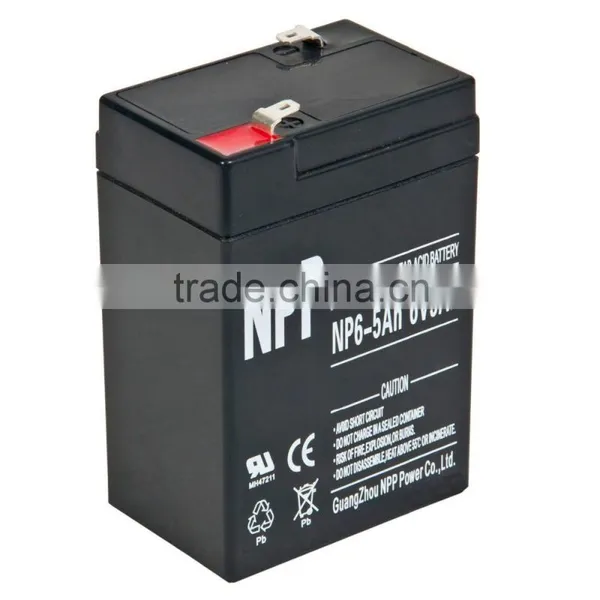 Guangzhou NPP Security System 6v5ah Upslead Acid Battery photo-3