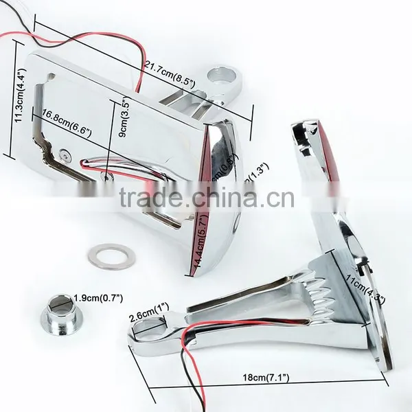 BJ-LPL-004 Custom Chrome Motorcycle Fender Eliminators With LED Light for Bike 1" or 3/4" Back Axle photo-3