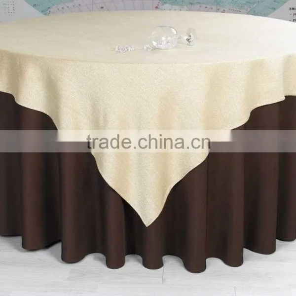 100% Polyester TC CVC WATER RESISTANT Table Cloth for Round Table