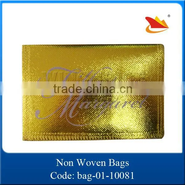 Fashion Golden Shining Waterproof Bags Custom Non Woven Bag