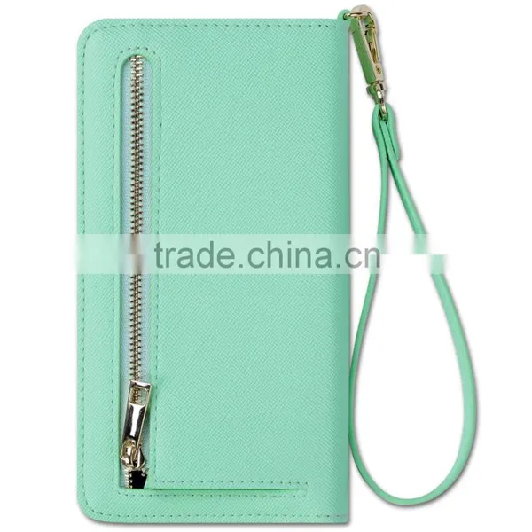 Card Holder Green PU Leather Long Wrist Rope RFID Blocking Hand Bag Ladies Quality Choice Supplier's Choice photo-2