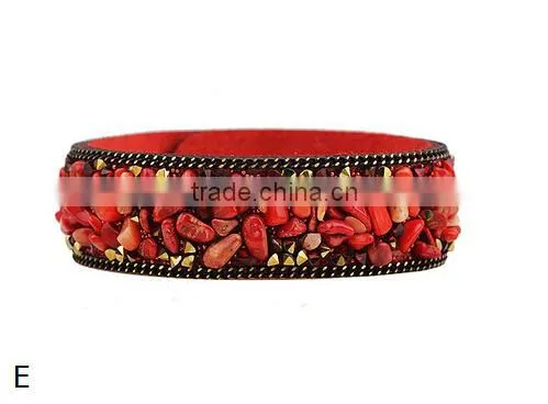 New Arrival Trendy Natural Stone Bracelet Leather Bracelet Customized/ photo-5