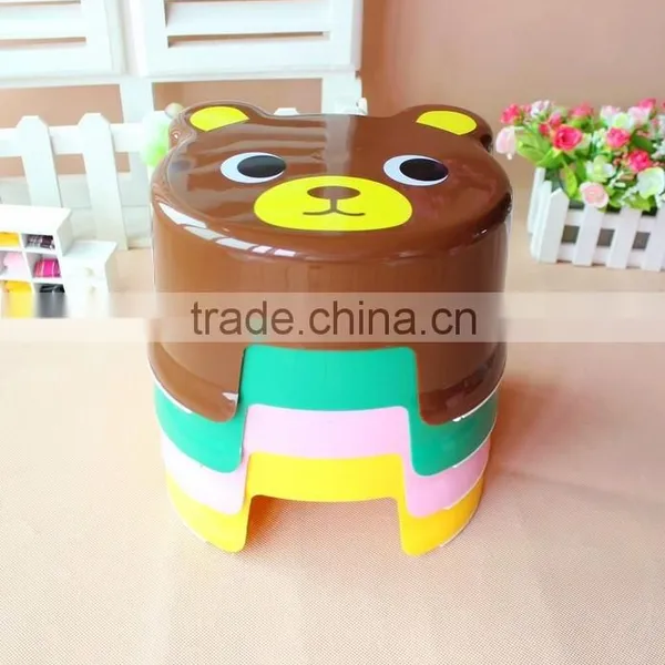 Lovely Creative Plastic Children Chair Stool Children Antiskid Cartoon Chair photo-2