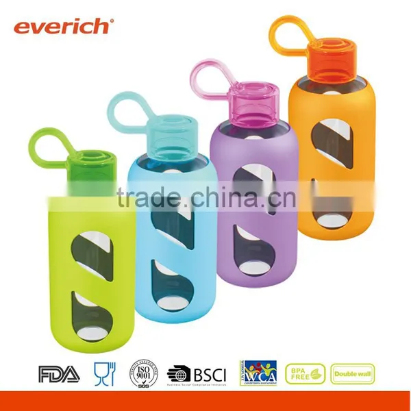 Everich 500ml Tritan Bottle With Handle Lid and Silicone Sleeve photo-5