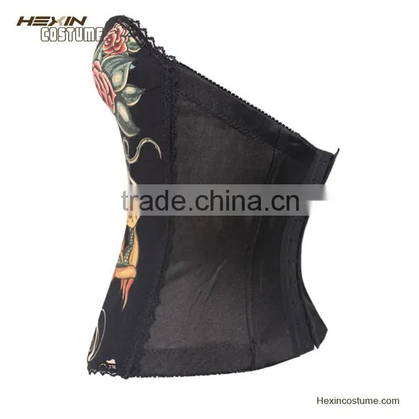No MOQ Limit Black Women Dragon Pattern Abdominal Binder Corset photo-2