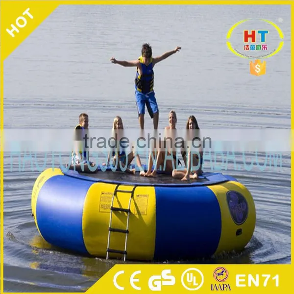 New Round Water Air Bouncer With Spring Structure Inflatable Water Trampoline for Sale photo-3