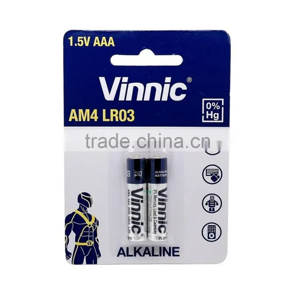 AAA Am4 Lr03 0% Mercury Alkaline Dry Battery Toys Remote Control Use photo-2
