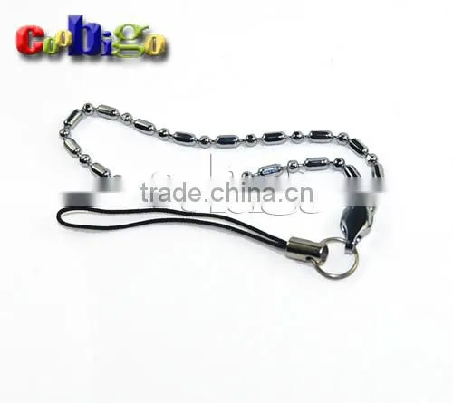 Mobile Cell Phone Strap Lariat Black With Chain Plated (150mm Length) Fit For Toy Keychain Accessories photo-2