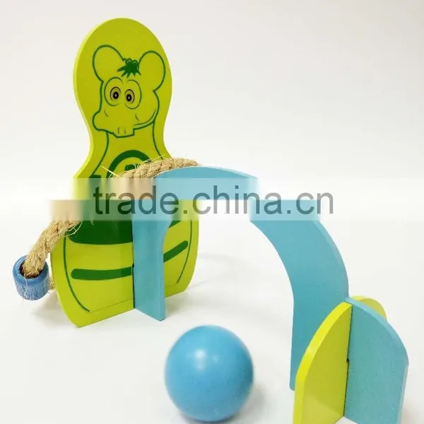 Kindergarten Game 2 in 1 Animal Croquet Set/rope Ring Toss Kids Sport Toy photo-3